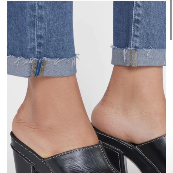 Frame Denim Le Garçon Jean Deepwater Raw Hem Boyfriend Mid Rise Relaxed Fit 26 - Picture 4 of 15